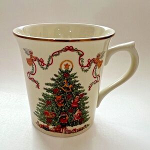 Lenox Coffee Cup Christmas JOY 2001 Fine Porcelain Mug Handcrafted in Ja…